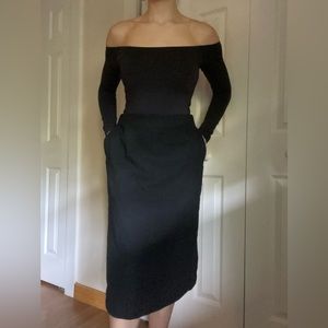 Uniqlo wool blend midi skirt in A-Line